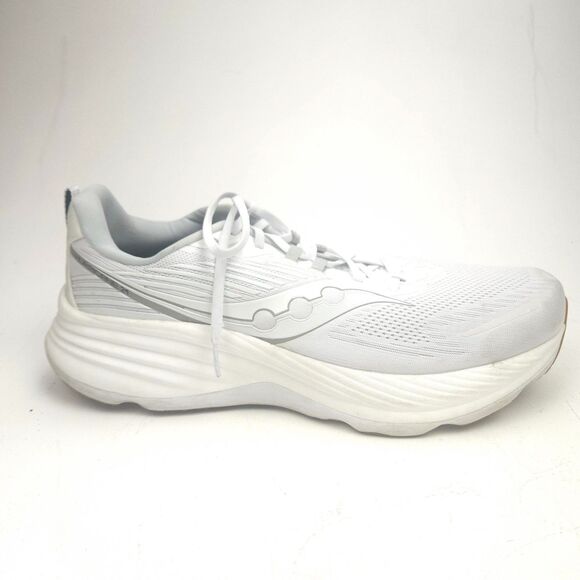 Saucony Hurricane 24 Men\'s Running Shoes White/Gray, Size 15 main image 7